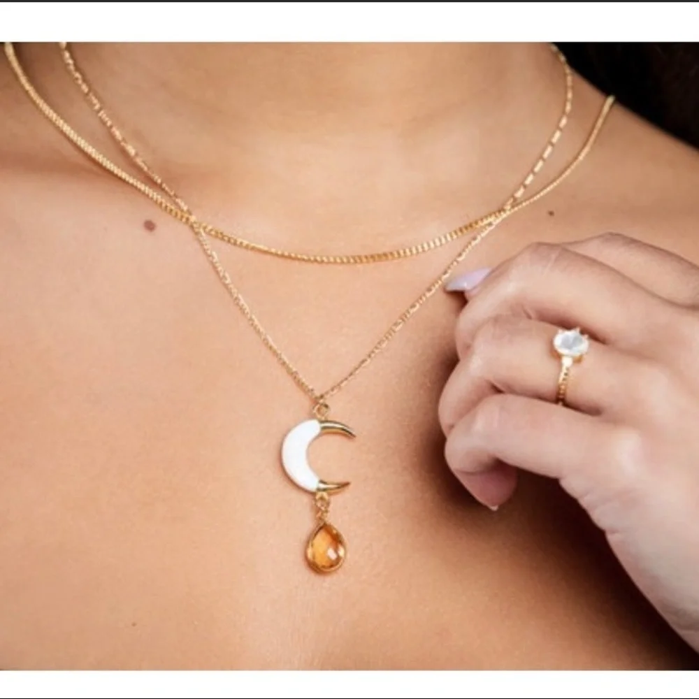 Dainty Crescent New Moon Phase Necklace